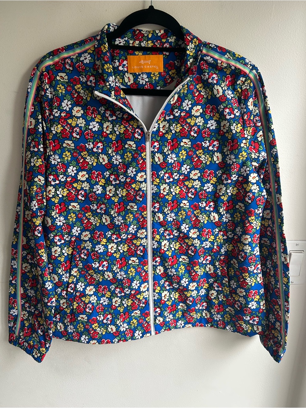 Louis Castel Floral Golf Windbreaker Jacket. Women’s size M. Excellent condition